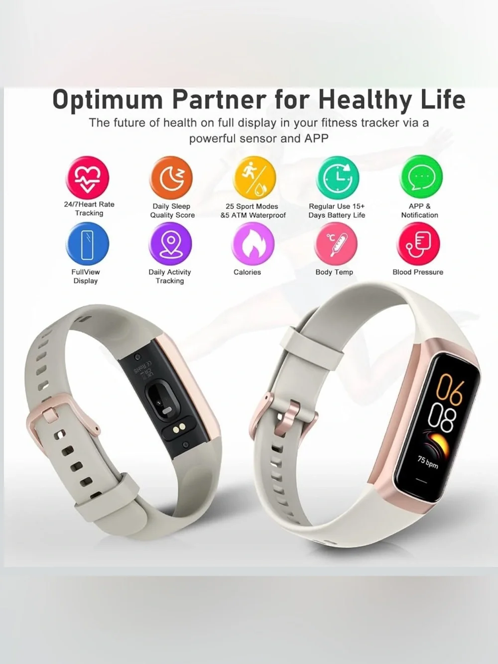 NWT Fitness Tracker with Step Counter/Calories/Stopwatch Activity Health Tracker